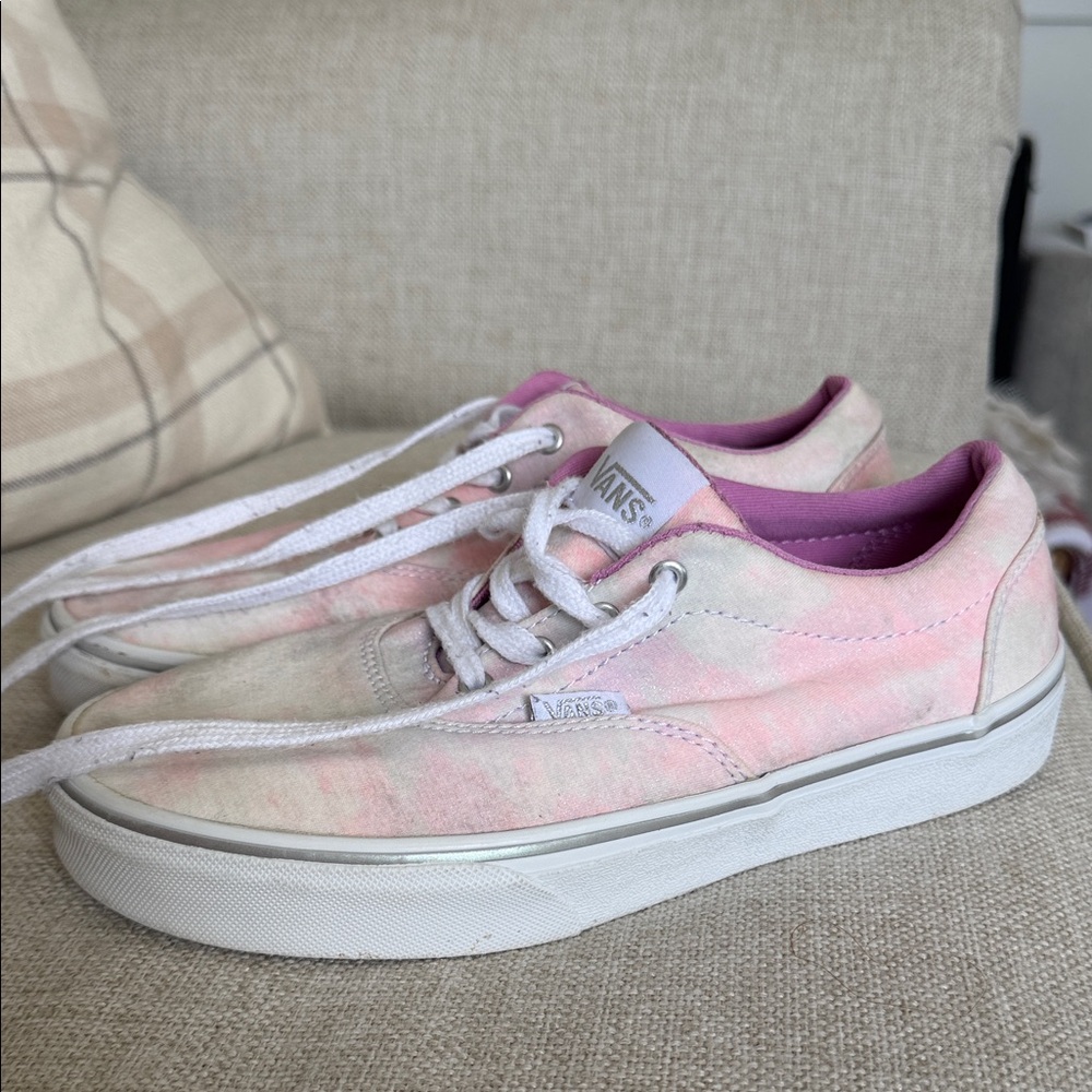 Vans Light Pink and White Casual Shoes